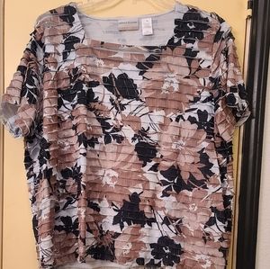 Alfred Dunner Blouse, 2x, Squared neck